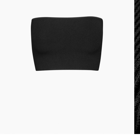 Black Wilfred Sculptknit Cropped Tube Top - Picture 3 of 4
